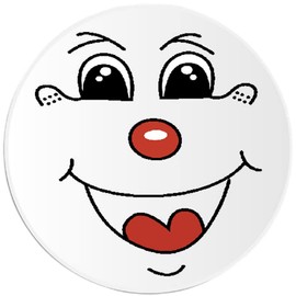 Clown Face - 3 Pack Circle Stickers 3 Inch