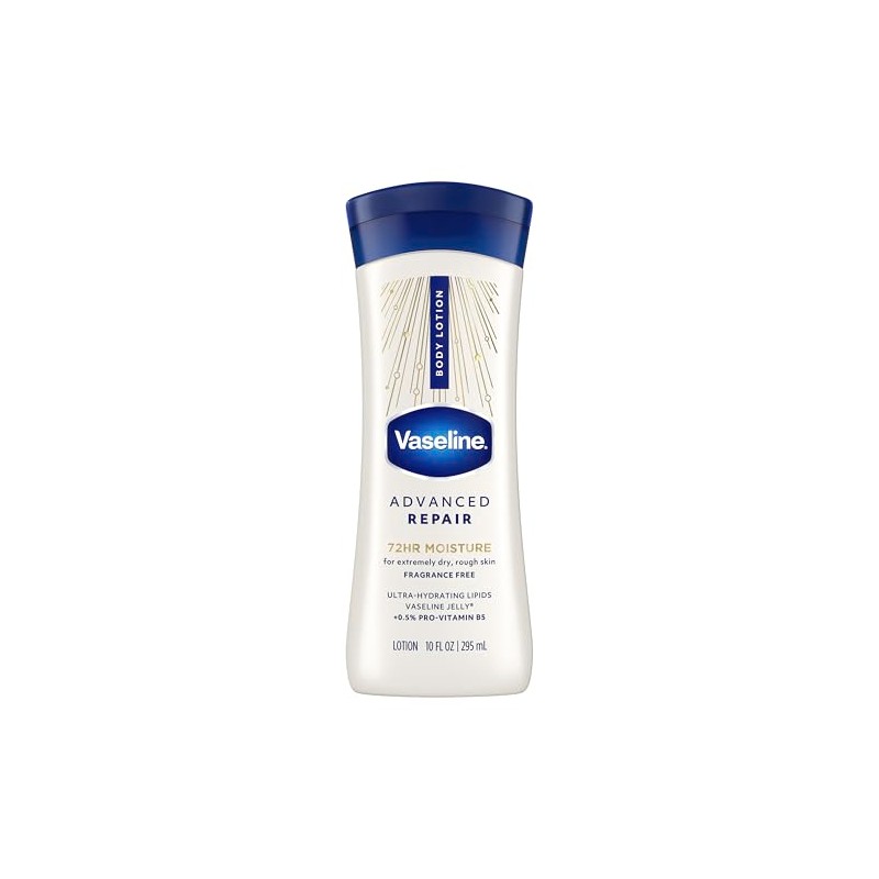 Vaseline Intensive Care Body Lotion, Advanced Repair Unscented, 10 oz