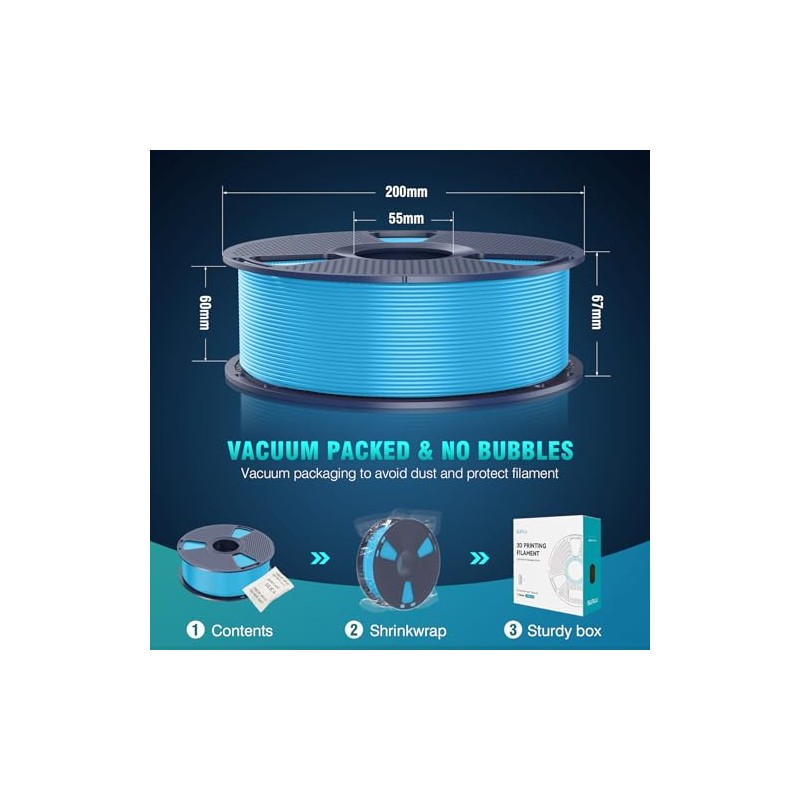 SUNLU 5 kg PLA Plus 3D Printer Filament, PLA+ Filament