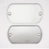 Military Army Blank Dull  Finish Two Hole Dog Tag Set of 2