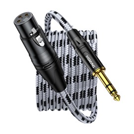 SNANSHI XLR to 1/4 Cable 30ft - XLR Female to 1/4 Male Cable, Balanced Double Shielded, TRS to XLR Cable for Dynamic Microphone, Amplifier, Mixer, Speaker