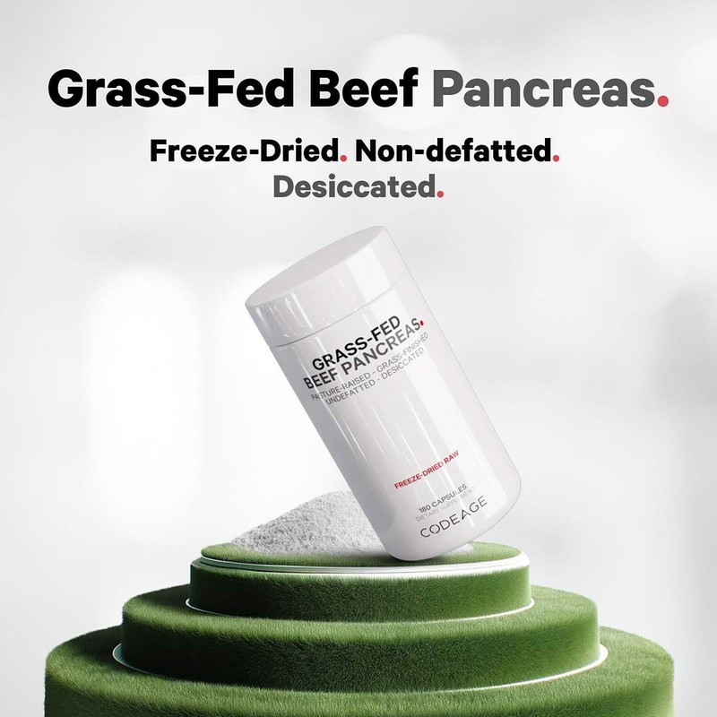 코드에이지 목초사육 소고기 췌장 - 180캡슐 (30인분) CodeAge Pasture-Raised Beef