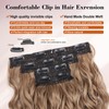 Bouncy Curly Hair Extensions, 4PCS Synthetic Clip in Hair Extensions