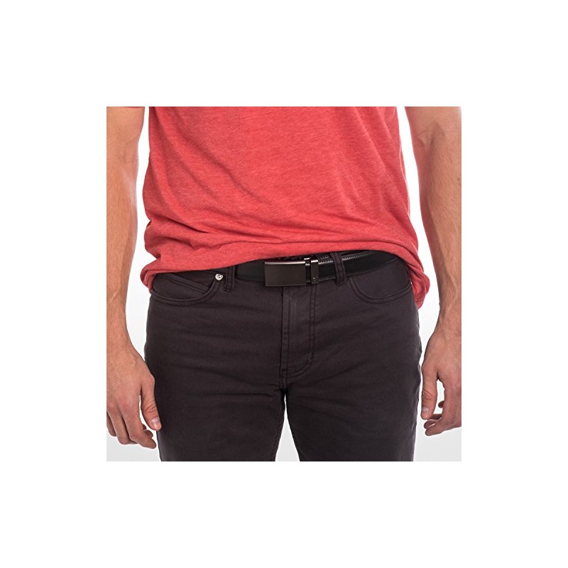 Mission Belt Men's Ratchet Belt - 35mm Gun Metal Buckle/Black