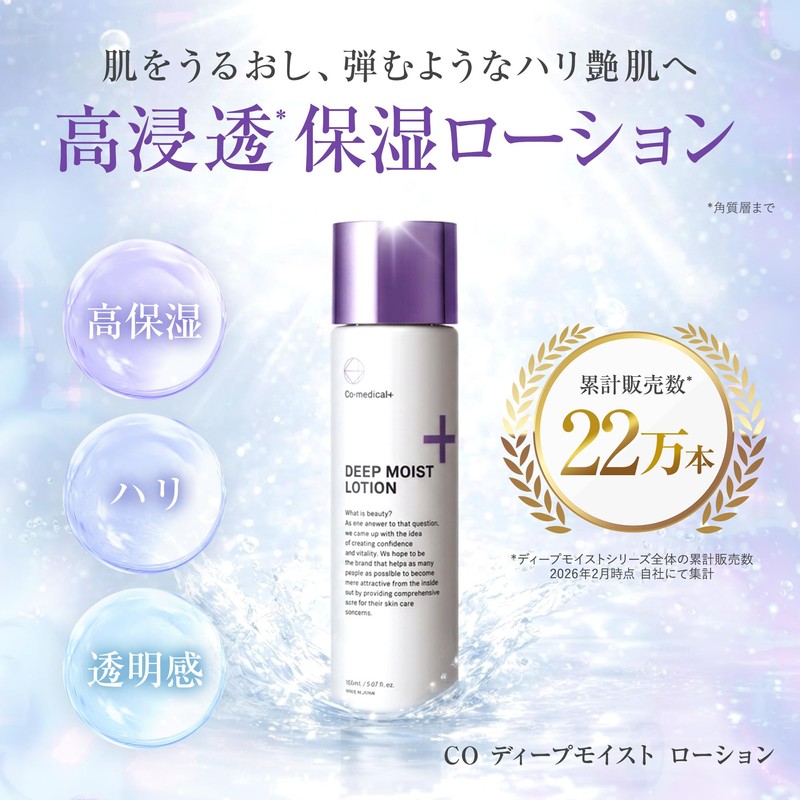Co-medical+ Deep Moisture Lotion, Highly Moisturizing Lotion with Pomegranate Fruit