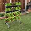 JAYGOVAN Flower Display Stand, 3 Layers Heavy Duty Moving Plant