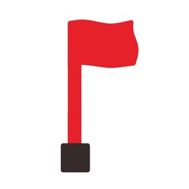 Mailbox Replacement Flag Kit Red Flag for Mailbox Universal Replacement Mailbox Flag with Double Sided Sticky Pads