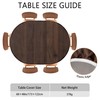 Wood Grain Fitted Oval Tablecloth, Elastic Edge Design, Polyester Material,