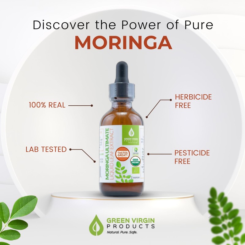 Green Virgin Moringa Ultimate Liquid Leaf Extract - 2 Fl