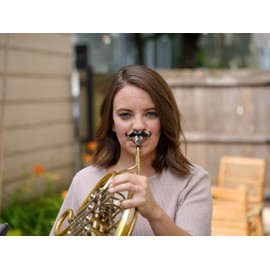 Brasstache - The Original Clip-on Mustache for French Horn Mouthpiece (French Horn)