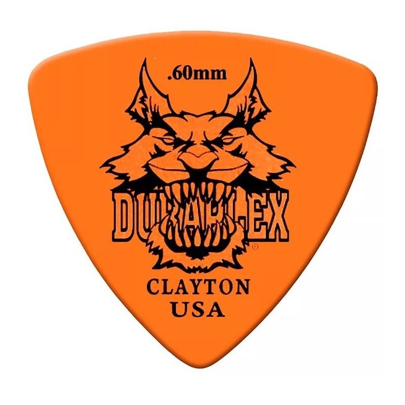 Clayton Duraplex Delrin Rounded Triangle Picks 4 Pack .60 mm