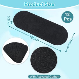 Ddeetodu 12 Pack Ceiling Fan Filters for Blades, Activated Coconut Shell Carbon Ceiling Fan Blade Filter, Ceiling Fan Air Purifier Pads for Common Household Contaminants (12)