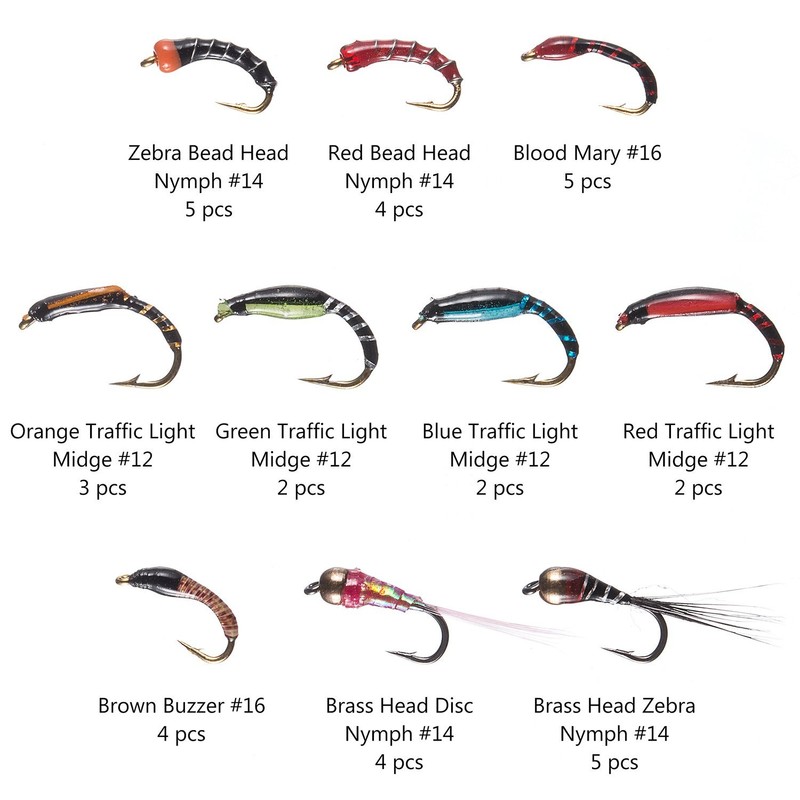 Bassdash Fly Fishing Flies Kit Fly Assortment with Fly Box