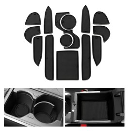 smabee 14PCS Center Console Liner for Kia K4 2025 2026 Door Pocket Liners Mats for 2025 K4 Cup Holders Inserts Anti-Dust Mats Interior Accessories (Black)