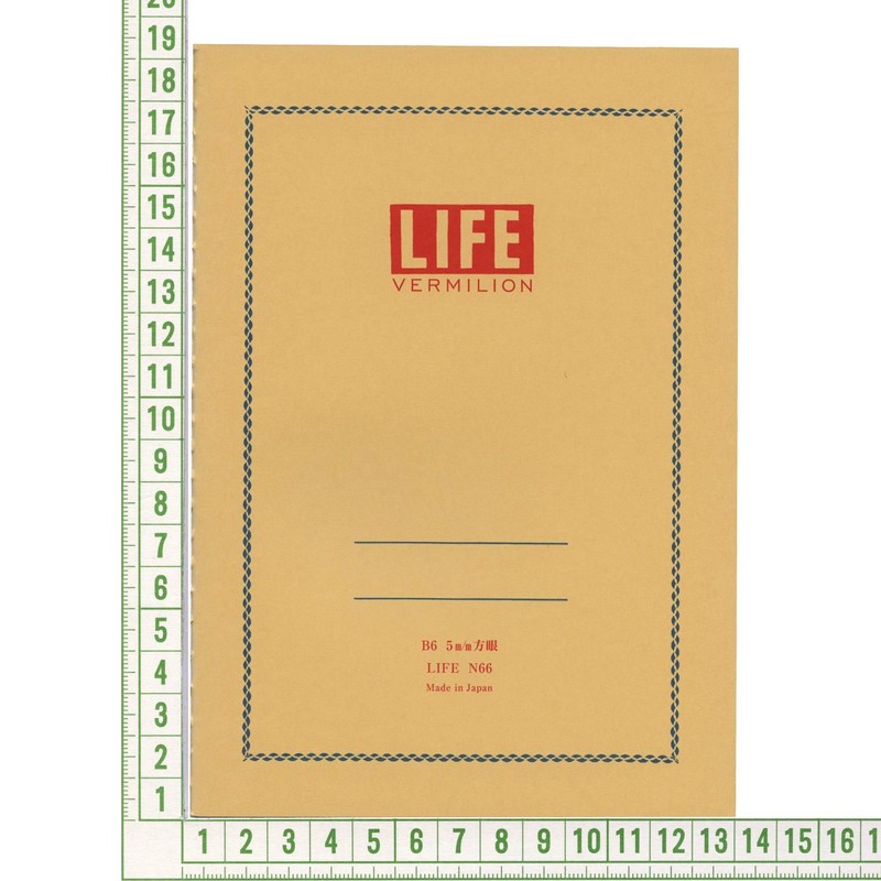 LIFE VERMILION Note Book B6 - Grid 32sheet
