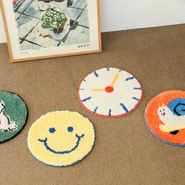 Daily Like soft round cushion (4 types, 1 choice), 04 Bichon / 데일리라이크 소프트 원형 방석(4종택1), 04  Bichon