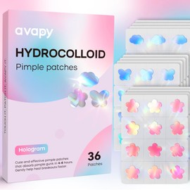 Pimple Patches Blue Pink Cloud Butterfly Flower 12MM 36PCS Hologram