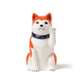 Beams Japan Arts & Crafts & Toys [Bespoke] Chugai Toen Maneki Dog Left Hand No. 5 Orange -, Orange