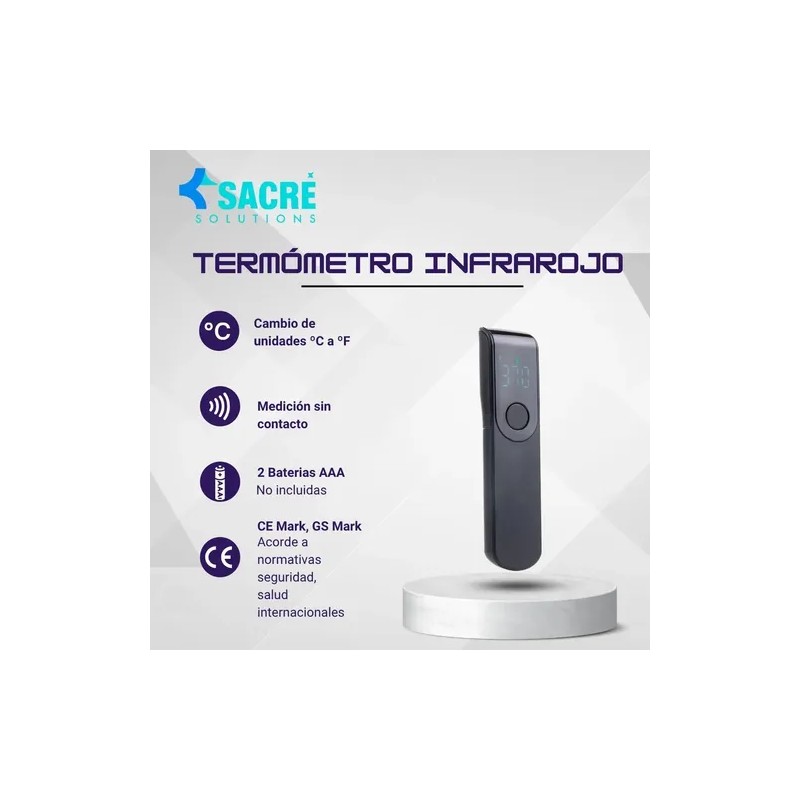 Termostato Termometro Infrarrojo Temperatura Digital Negro