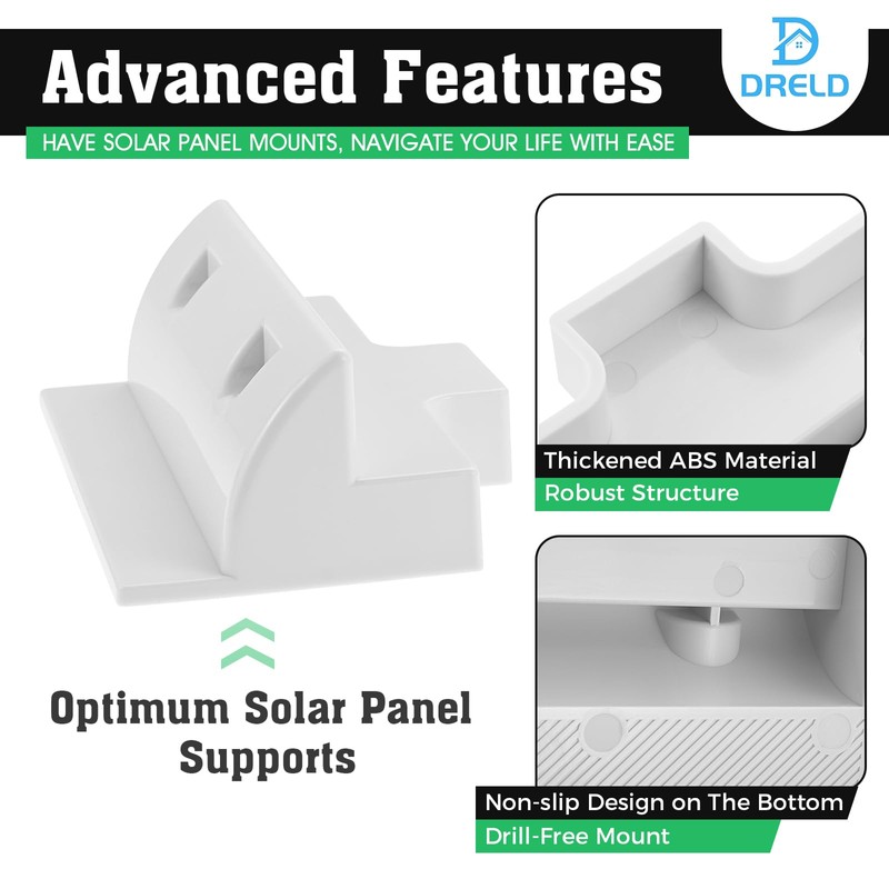DRELD 2Pcs Side Mounting Bracket Solar Panel - Rectangle Solar