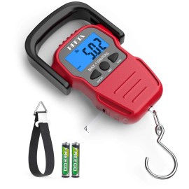 HEETA Fish Scale with Backlit LCD Display, Up to 110lb/50kg Digital Portable ...