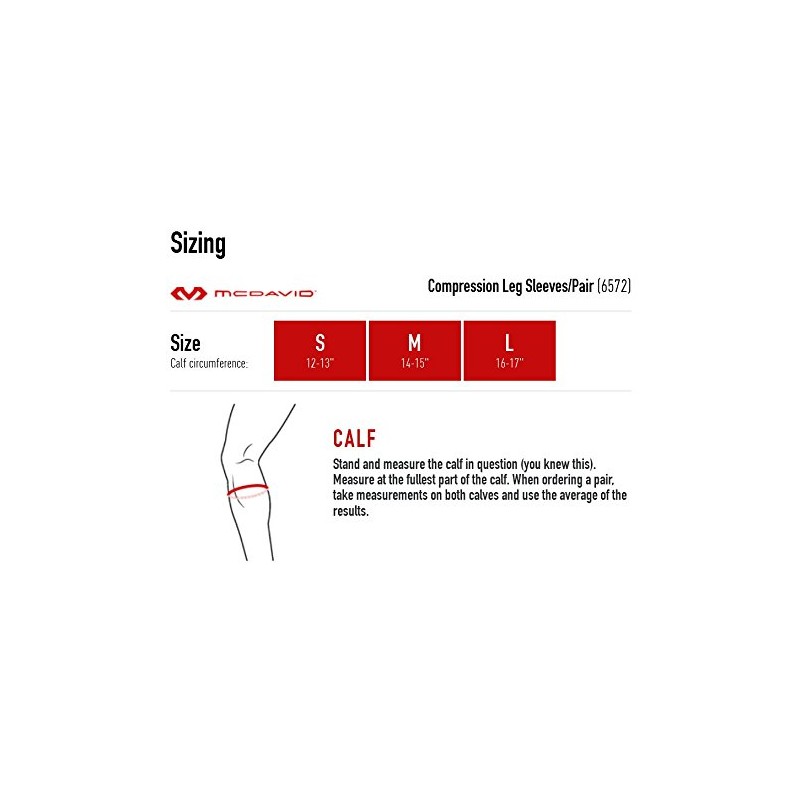 McDavid Pair Compression Calf Sleeves, Royal, Small