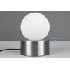 lightling Cordula Table Lamp with Base Matt Nickel Metal Glass