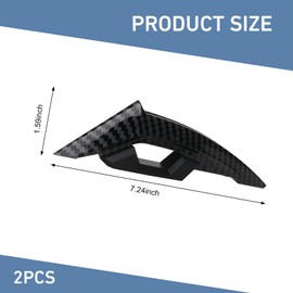 Qurbuns 2 PCS Motorcycle Side Spoilers, 7.24" x 1.59" Motorcycle Claw-Shaped Carbon Fiber Aerodynamic Wing, Motorbike Side Fairing Winglets, Universal Wing Decor for Most Motorcycles (Carbon Fiber)