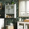 Ismoon Floral Peel and Stick Wallpaper Black Contact Paper Leaf