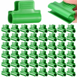 Green Greenhouse Clips, 11 mm Plastic Film Clips, Pack of 50 Plastic Greenhouse Film Clips, Greenhouse Clips, Plastic Netting Tunnel Hoop Clip for Greenhouses, Row Cover Net, Shed