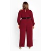 City Chic Women's CITYCHIC Plus Size Jumpsuit Charlie, Ruby, 18