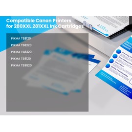 OverstockInk 280XXL and 281XXL Combo Pack Replacement Ink Cartridge for Canon Printers (4 Pigment Black, 2 Black, 2 Cyan, 2 Magenta, 2 Yellow, 2 Photo Blue)