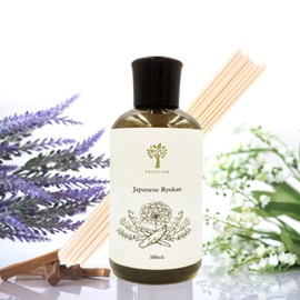 PRISTINE Japanese Ryokan/Inspired by Shang Hotel Reed Diffuser Refill with Free Reed Sticks | Fresh Lavender, Sandalwood Oil Diffuser Refills | Premium Hotel Lobby Reed Diffuser Oil Refill