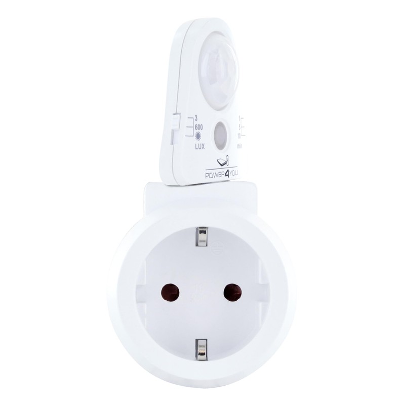 SCHWAIGER 661552 Intermediate Socket PIR Motion Sensor Socket Adapter Light