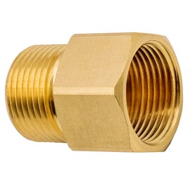 DERASL Brass Pressure Washer Coupling M22-15mm Male Thread to M22-14mm Female 4500PSI
