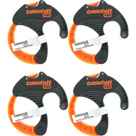 PRO (Paquete de 4: 4x Diámetro medio de 2 pulgadas) Reemplazos ajustables, reutilizables, de abrazaderas para cables de extensión o electrónica