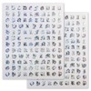 Nails Stickers Alphabet Calligraphy English Letters [Aurora Silver] Nail Sticker