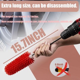 Rim Brush for Cordless Screwdriver, Brush Attachment Drill Set, Cleaning Brush Electric Durable