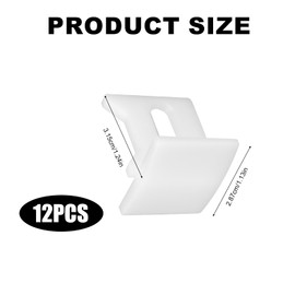 12 Pack N 7015 Pocket Door Bottom Guides, Jamb Mounted Floor Guide Hardware Parts Accessories for Repairing Swinging or Off-Track Closet Sliding Shower Barn Door and Smooth Operation (No Screws)