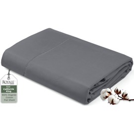 Royale Linens - Sábanas planas 100 % algodón, sábanas superiores
