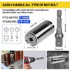 36pcs Flexible Drill Bit Extension Set, Including 105° Right Angle