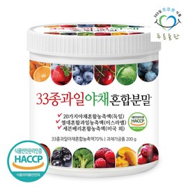 Pureun Deulpam 푸른들판 33종 과일 야채 믹스 분말 200g 1통 가루 파우더 Blue Field 33 Types of Fruit and Vegetable Mix Powder 200g 1 Jar Powder
