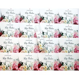ZZYBIA Homemade Skincare Products Adhesive Labels Stickers for Lip Balm Container Tubes 20pcs (Graceful Floral)