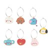 BEKECH Wine Glass Charms Korean Group Pop Themed Glass Markers