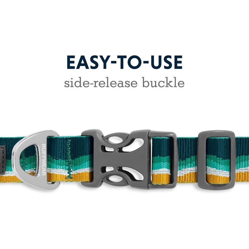 RUFFWEAR Crag Dog Collar, Reflective and Comfortable Collar for Daily