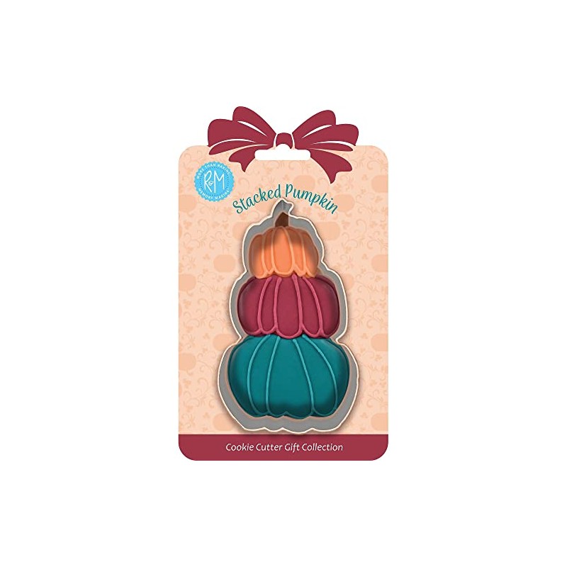 R & M International 8024 Stacked Pumpkin Shaped Tinplated Steel