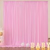 20ft x 10ft Wrinkle Free Pink Backdrop Curtains for Parties,