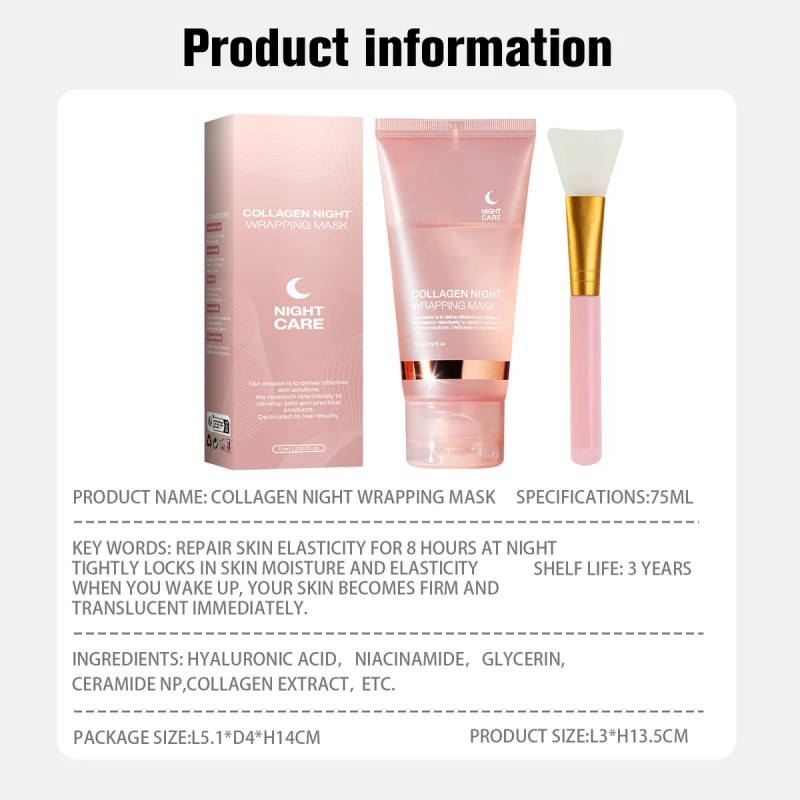Gel Mascarillas Faciales Colágeno Nocturna