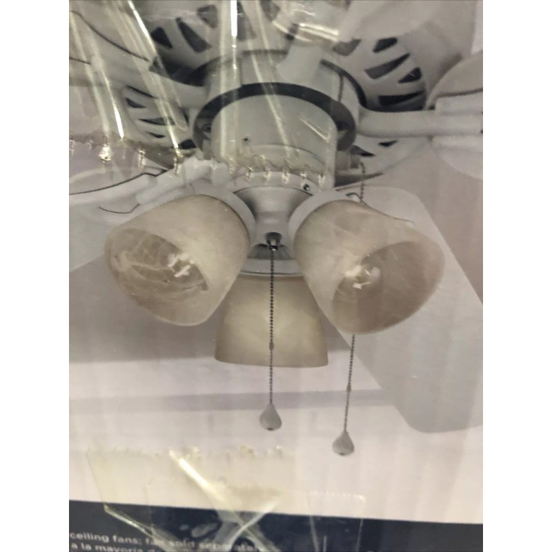 HARBOR BREEZE Ceiling Fan 3-Light KIT Frosted Alabaster Glass Shade