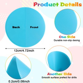 60 Pcs Poly Spots for Gym Floor, 4.72" Non-Slip Floor Dots, Multicolor Poly Spot Markers, Durable-Poly Dots for Sports, Dance, Classroom Training (6 Colors)